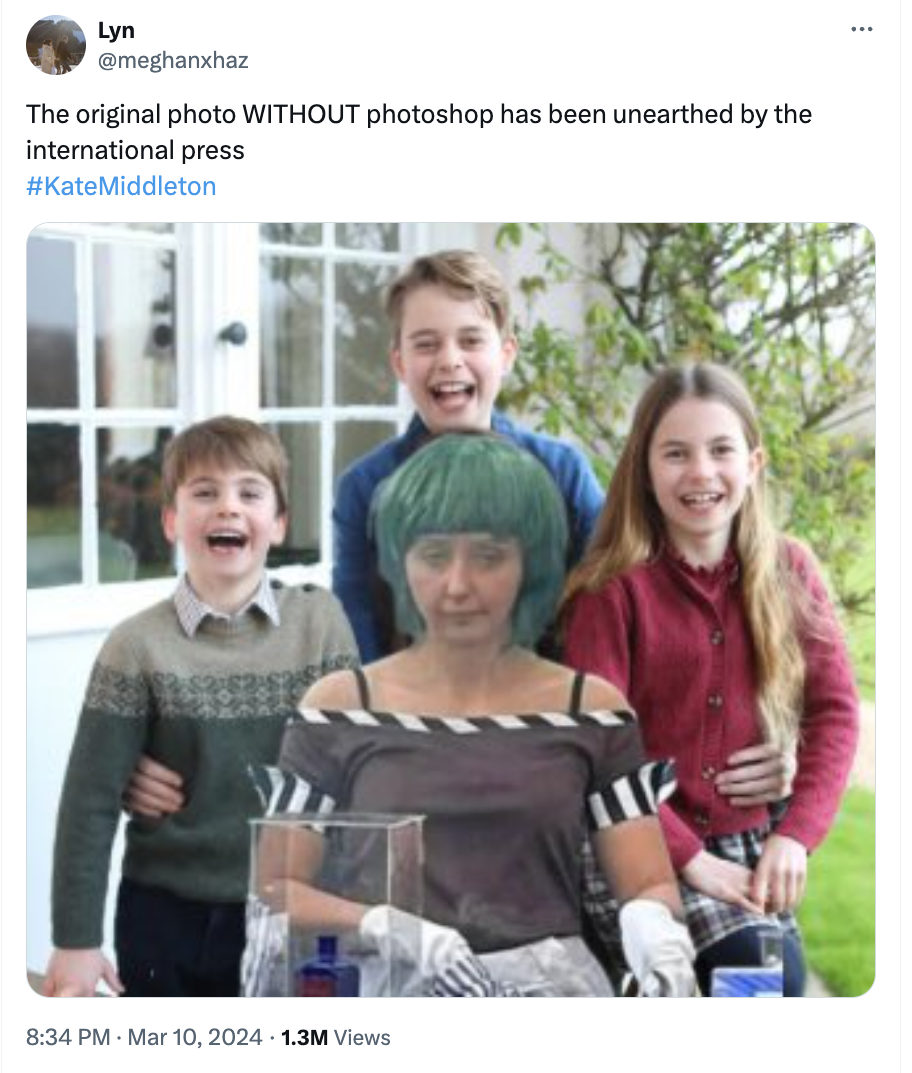 community - Lyn The original photo Without photoshop has been unearthed by the international press Middleton 1.3M Views